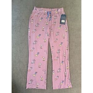 Life Is Good Sleep Pants Women's S Beach Life Pattern All Over Print Pockets NWT